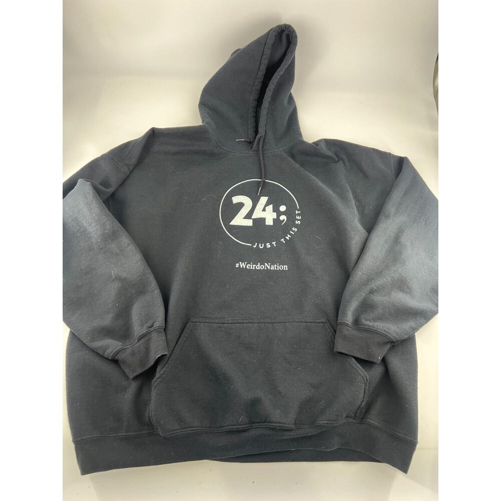 Mental Awareness Sweatshirt Adult 3XL Black White Hoodie Heavy Duty Anxiety